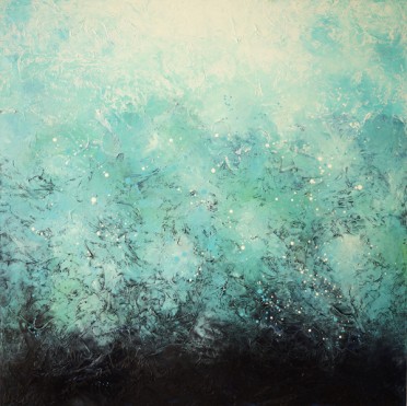Blue Dream III., 90x90cm, oil on canvas, Kristina Sretkova Berlin 2015
